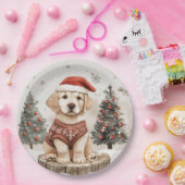 Labrador Retriever Kersthond Papieren Bordje (Feest)