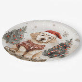 Labrador Retriever Kersthond Papieren Bordje (Gekanteld)