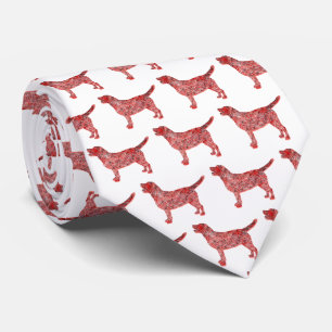 Labrador Retriever Kersthond Silhouet Wit Stropdas