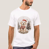 Labrador Retriever Kersthond T-shirt (Voorkant)