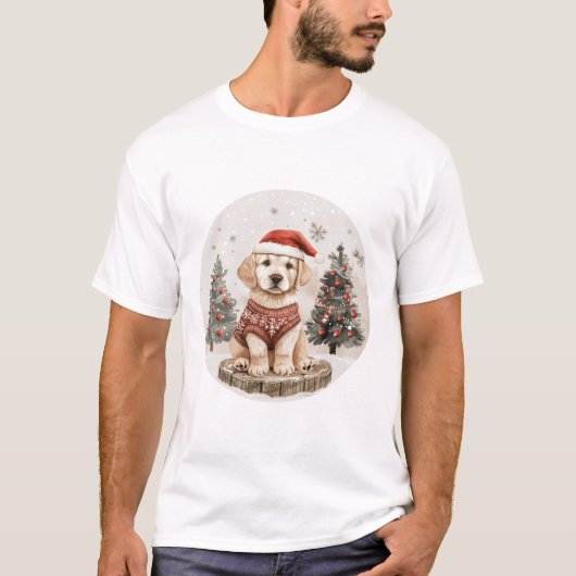 Labrador Retriever Kersthond T-shirt (Voorkant)