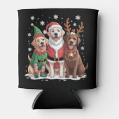 Labrador Retriever Kersthonden Santa Reindeer Blikjeskoeler (Voorkant)