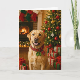 Labrador Retriever Kerstkaart Feestdagen Kaart