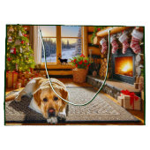 Labrador Retriever Kerstkaart Groot Cadeauzakje (Achterkant)