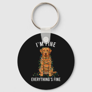 Labrador Retriever Kerstmis Het Gaat Goed Met Mij Sleutelhanger