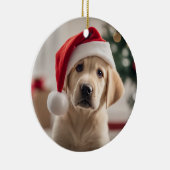 Labrador Retriever Kerstmis Keramisch Ornament (Rechts)