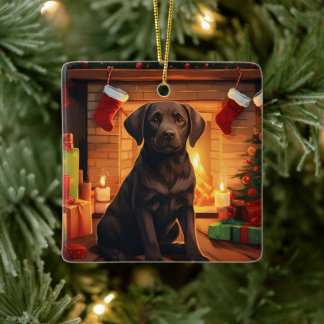 Labrador Retriever Kerstmis, Opknoping Decoratie