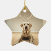 Labrador Retriever Kerstmis, Opknoping Decoratie (Voorkant)