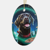 Labrador Retriever Kerstmis, Opknoping Decoratie (Links)