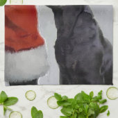 Labrador Retriever Kerstmis Theedoek (Gevouwen)
