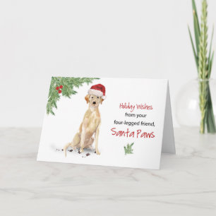 Labrador Retriever Kerstmis van Dog in Funny Kaart