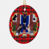 Labrador Retriever kerstplezier Keramisch Ornament (Rechts)