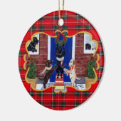 Labrador Retriever kerstplezier Keramisch Ornament (Links)