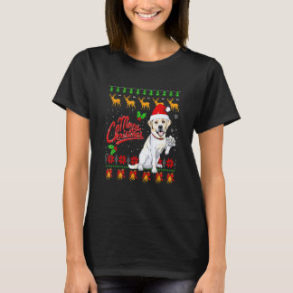 Labrador Retriever Kerstverlichting Kerstman Hoed  T-shirt