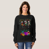 Labrador Retriever Kerstverlichting Xmas Soks D Trui (Voorkant volledig)