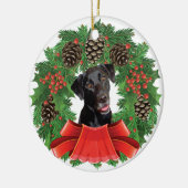 Labrador Retriever kerstversiering Keramisch Ornament (Links)