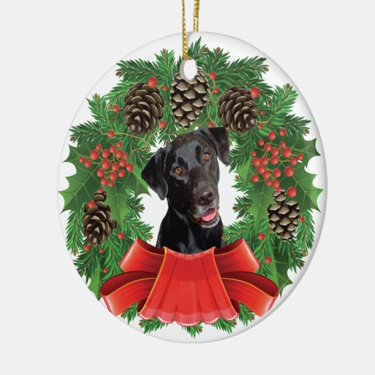 Labrador Retriever kerstversiering Keramisch Ornament (Links)