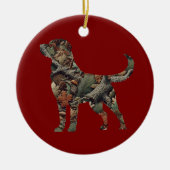 Labrador Retriever Kerstversiering Keramisch Ornament (Voorkant)