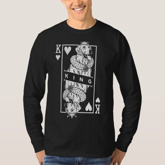 Labrador Retriever King Of Hearts Funny Lab Dog Po T-shirt (Voorkant)