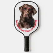 Labrador Retriever Kisses Fix Alles Pickleball Paddle (Voorkant)