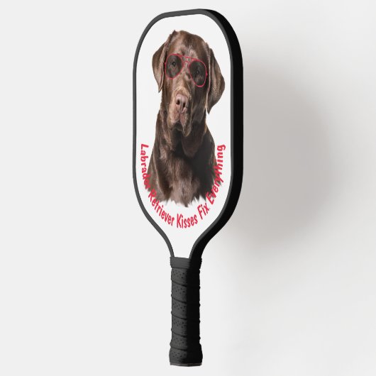 Labrador Retriever Kisses Fix Alles Pickleball Paddle (Links)