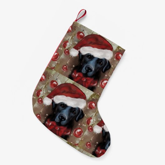 Labrador Retriever  Kleine Kerstsok (Voorkant (Hangend))