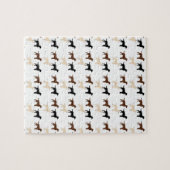 Labrador retriever kleur silhouetten legpuzzel (Horizontaal)