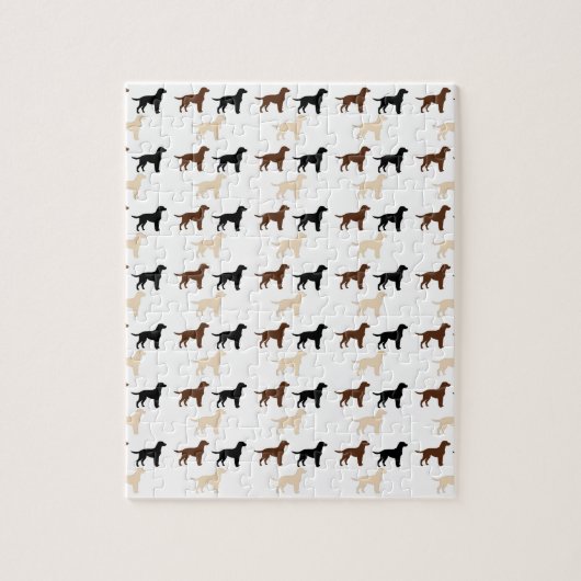 Labrador retriever kleur silhouetten legpuzzel (Verticaal)
