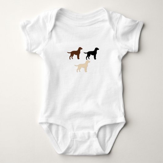 Labrador retriever kleur silhouetten romper (Voorkant)
