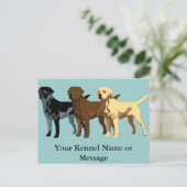 Labrador Retriever-kleuren Briefkaart (Staand voorkant)