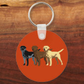 Labrador Retriever-kleuren Sleutelhanger (Voorkant)