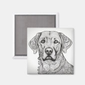 Labrador Retriever Koelkast Magnet (Voorkant / Achterkant)