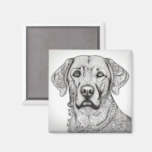 Labrador Retriever Koelkast Magnet (Voorkant / Achterkant)