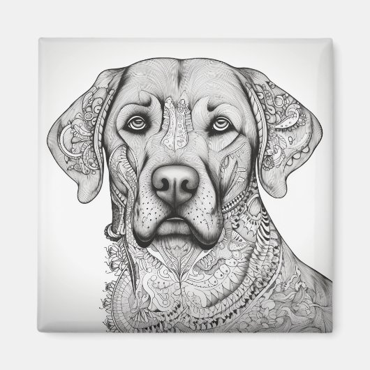 Labrador Retriever Koelkast Magnet (Voorkant)
