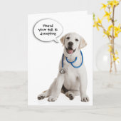 Labrador Retriever komt binnenkort goed Kaart (Gele Bloem)