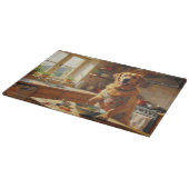 Labrador Retriever Kookt in Keuken Snijplank (Hoek)