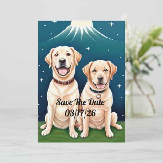 Labrador Retriever Koppel Kaart (Staand voorkant)