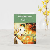 Labrador Retriever krijgt een goede Kaart (Gele Bloem)