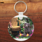 Labrador Retriever Kunstcadeaus Sleutelhanger (Voorkant)