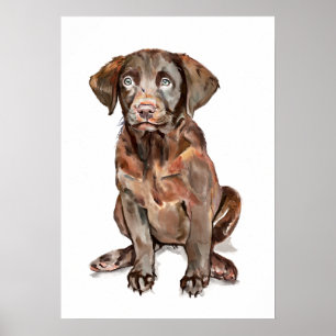 Labrador Retriever Kunstposter, Cadeau voor honden Poster