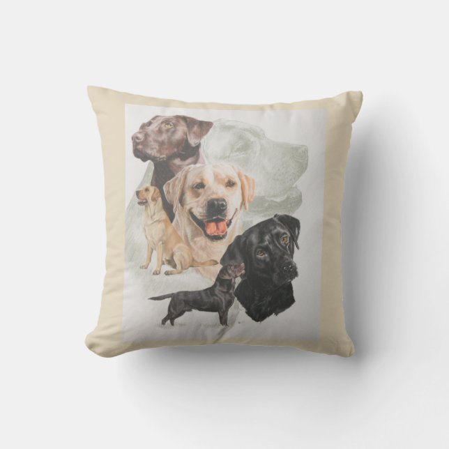 Labrador Retriever kussen (Voorkant)