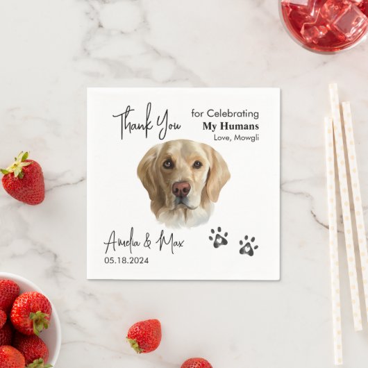 Labrador Retriever Lab Cocktail Servet Hondenbruil (Insitu)