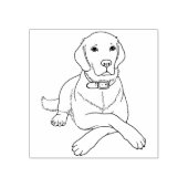 Labrador Retriever Lab Hond Rubber Stamp Rubberstempel (Afrduk)