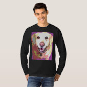 Labrador Retriever Lab Paarse T-shirt (Voorkant volledig)