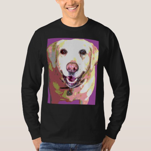 Labrador Retriever Lab Paarse T-shirt (Voorkant)