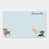 Labrador Retriever Lab Zwart Geel Chocolade Post-it® Notes (Voorkant)