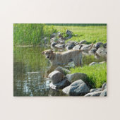 Labrador Retriever Lake Rocks Legpuzzel (Horizontaal)