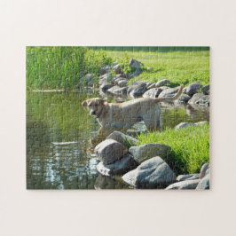 Labrador Retriever Lake Rocks Legpuzzel