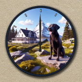 Labrador Retriever Landscape Scene Ronde Klok