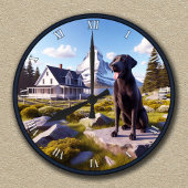 Labrador Retriever Landscape Scene Ronde Klok